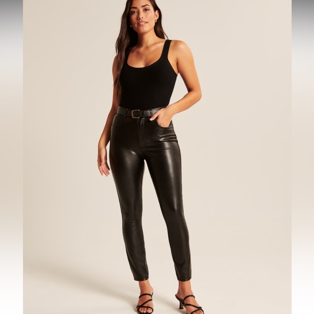 A&F Vegan Leather Skinny Pant